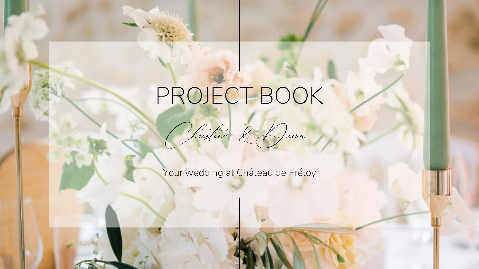 Example wedding project book for a luxury wedding in France