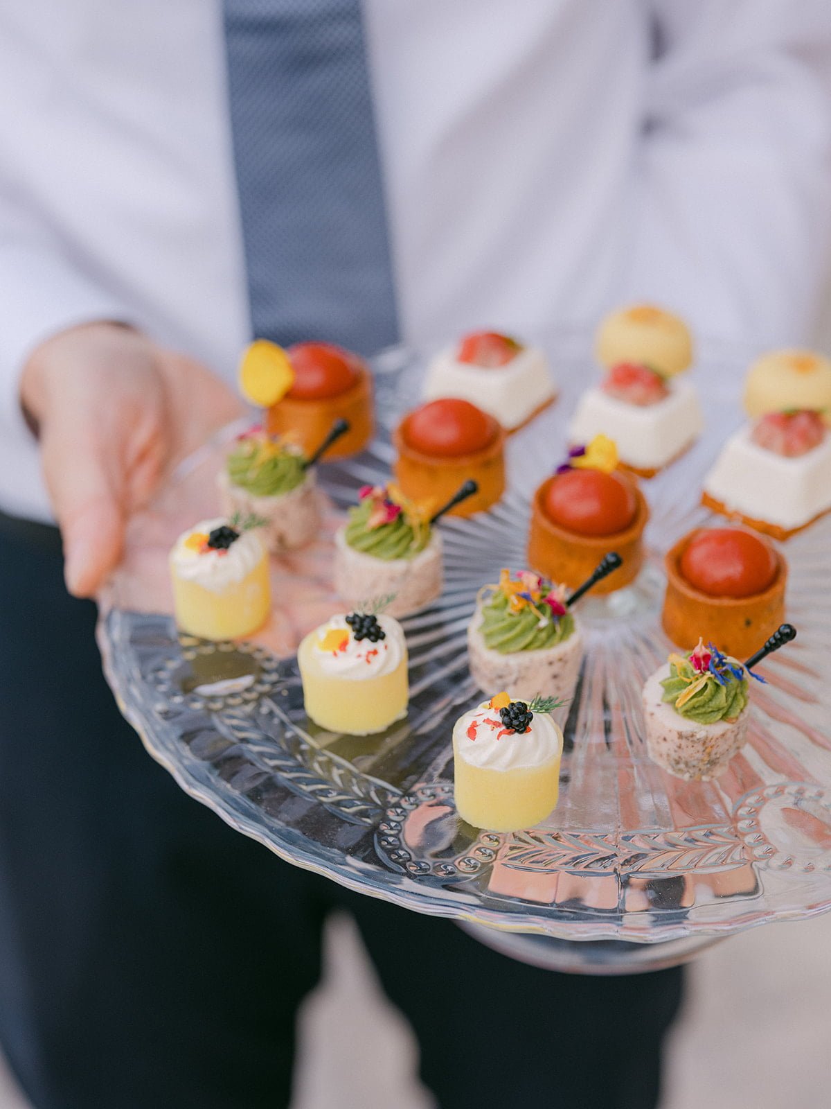 Wedding caterer tasting: luxury French wedding